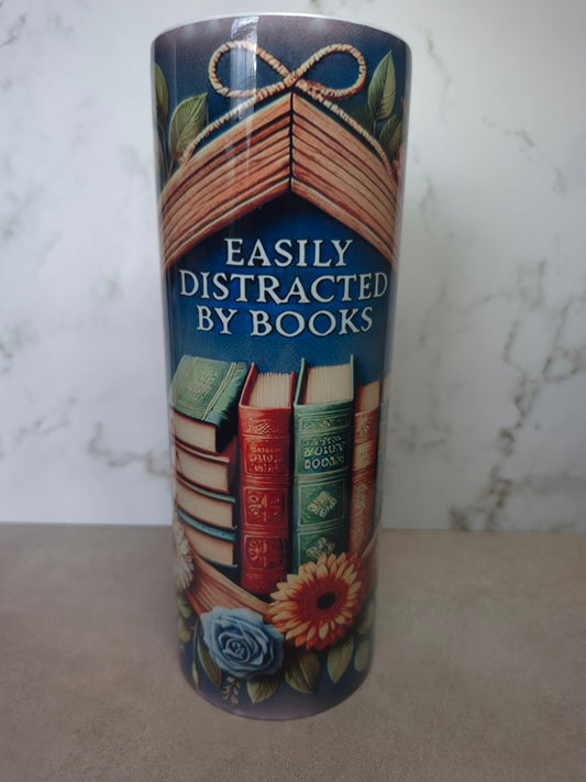 20 oz Easily Distracted by Books Tumbler