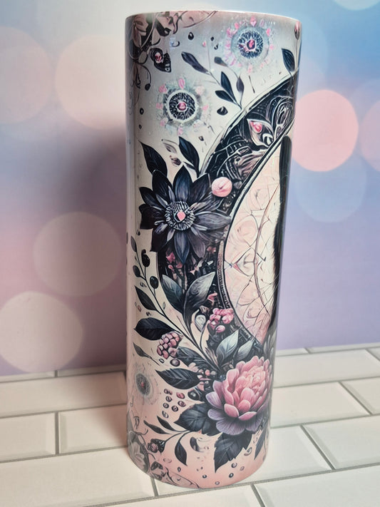20 oz Purple Jeweled Cat Tumbler