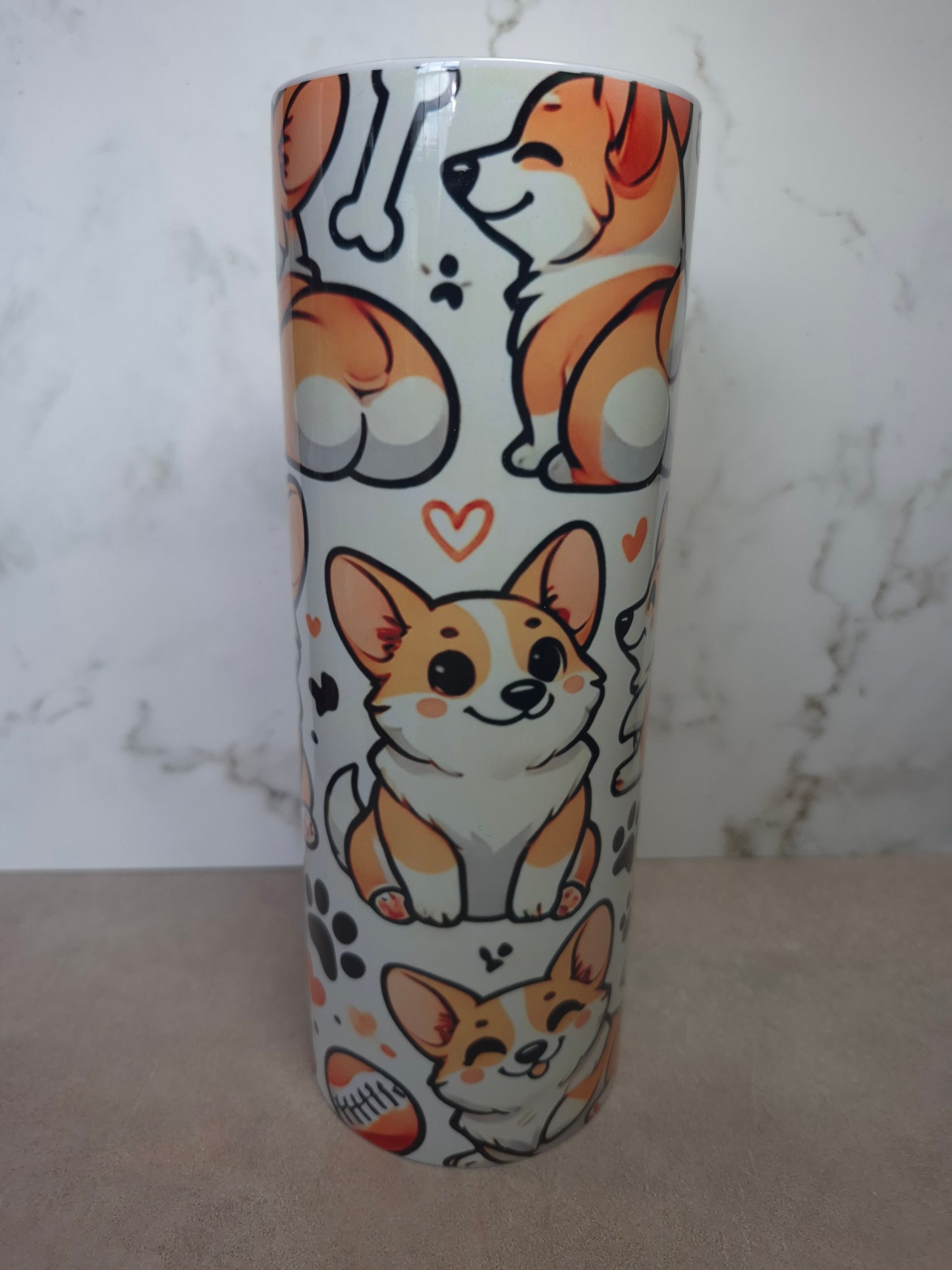 20 oz Kawwaii Corgi Tumbler