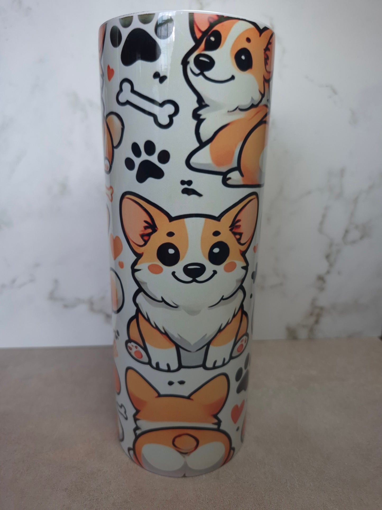 20 oz Kawwaii Corgi Tumbler