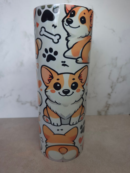 20 oz Kawwaii Corgi Tumbler