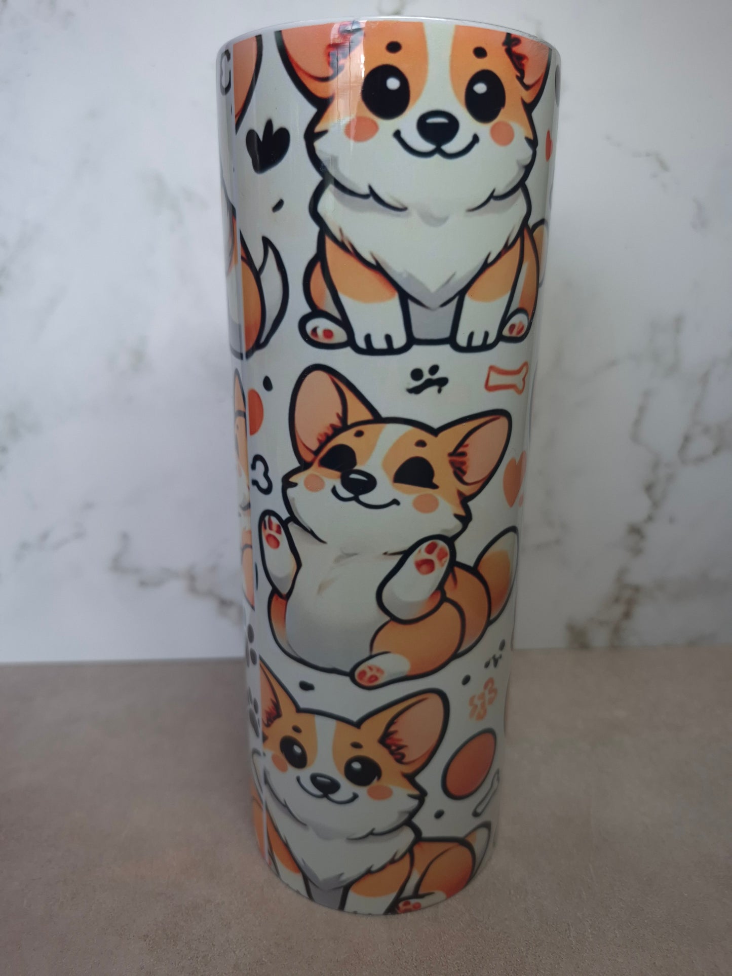 20 oz Kawwaii Corgi Tumbler