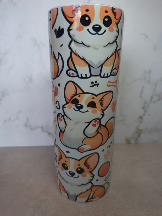 20 oz Kawwaii Corgi Tumbler