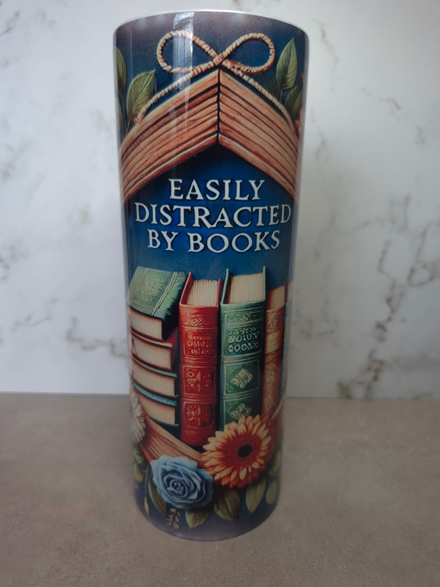 20 oz Easily Distracted by Books Tumbler